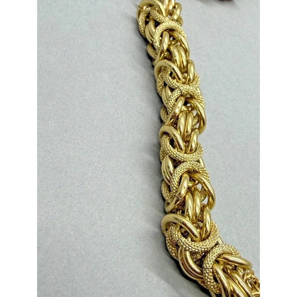 Vintage Gold Tone Multi Strand and Byzantine Link Chain 34